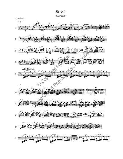 Bach - Suites for Solo Cello BWV 1007-1012 (SYNOPTIC FACSIMILE)