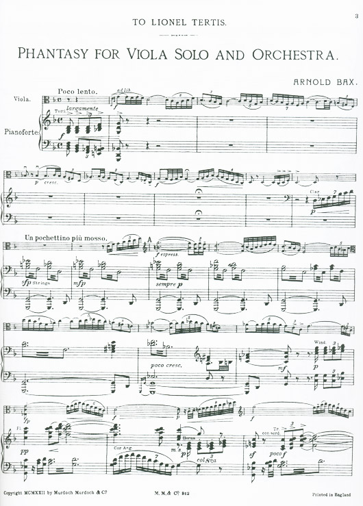 Phantasy for Viola and Orchestra