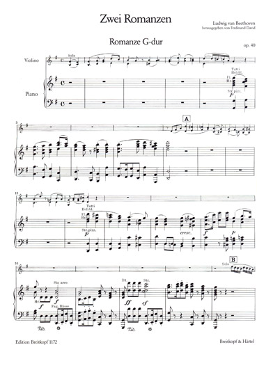 Beethoven - Romances for Violin Op. 40, 50 (BREIT)