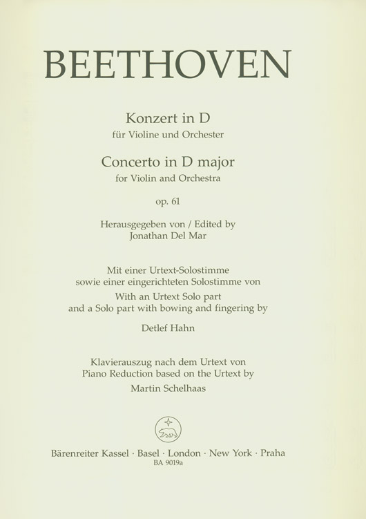 Beethoven - Violin Concerto in D major, Op. 61 (BAR)