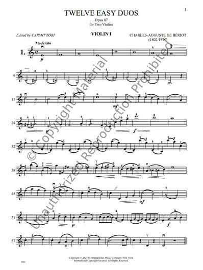 Bériot - Twelve Easy Duos Op. 87 (INT)