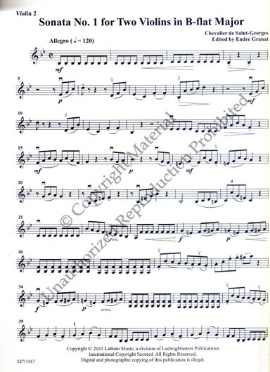 Six Sonatas for Two Violins, Vol. 1