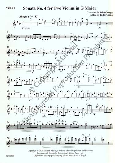 Six Sonatas for Two Violins, Vol. 2