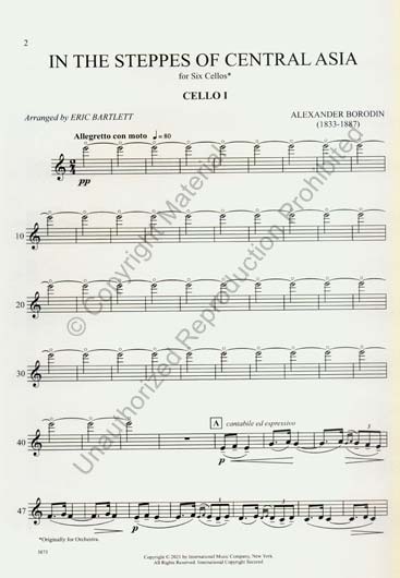 Borodin - In the Steppes of Central Asia for 6 Cellos (INT)
