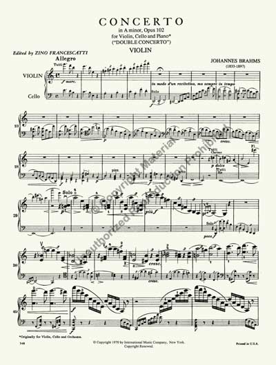 Brahms - Double Concerto in A minor, Op. 102 (INT)