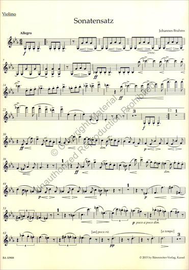 Sonata Movement in C minor from the F.A.E. Sonata