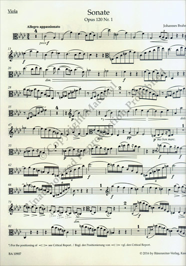 Brahms - Viola Sonatas in F minor & E flat major Op. 120 (BAR)