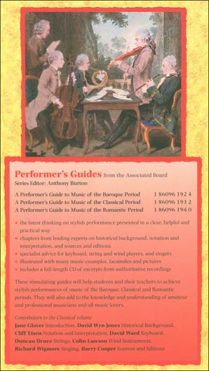 A Performer's Guide to Music of the Classical Period Book & CD
