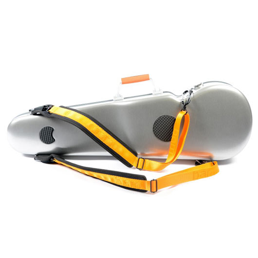 Bam La Defense Hightech Contoured Violin Case -Brushed Aluminium