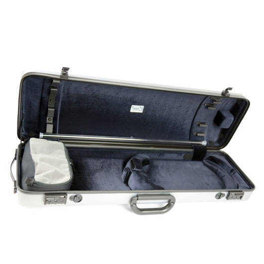 Bam Hightech Oblong Violin Case - Silver - No pocket
