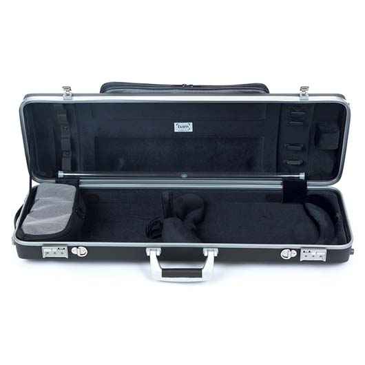 Bam Panther Hightech Oblong Violin Case with pocket - Black