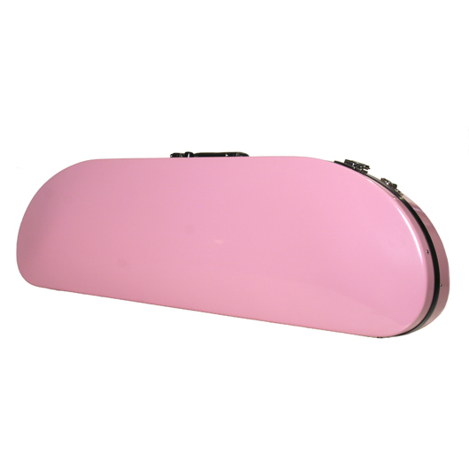 Bobelock Half Moon Fiberglass Violin Case - Pink