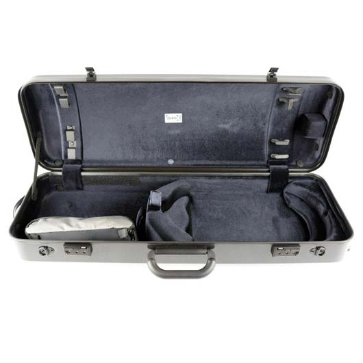 Bam Hightech Compact Oblong Viola Case - Black Lazure -No Pocket