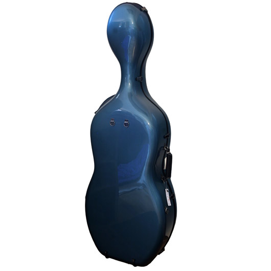 Crescendo Carbon Cello Case - Metallic Blue - 1/4