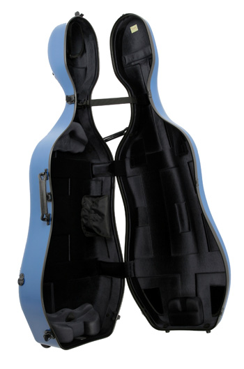 Bam Newtech Cello Case - Blue, with wheels
