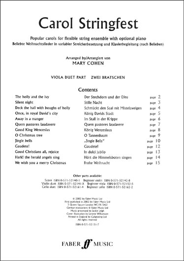 Carol Stringfest for Viola Duet