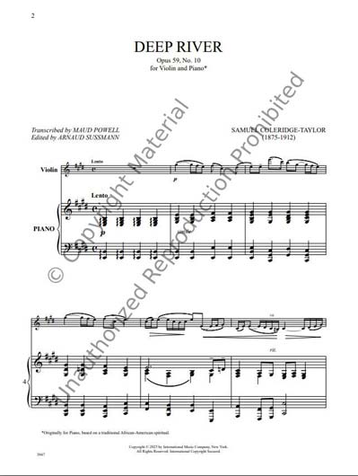 Coleridge-Taylor - Deep River Op. 59 No. 10 (INT)