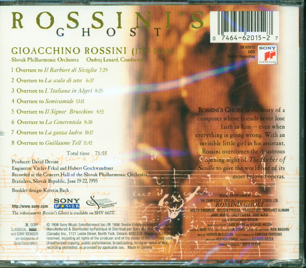 Rossini's Ghost CD