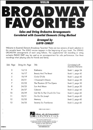 Broadway Favorites for Strings
