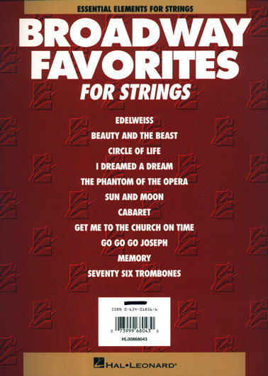 Broadway Favorites for Strings - String Bass
