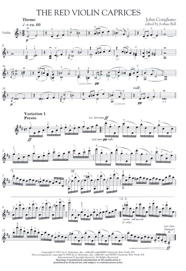 The Red Violin Caprices