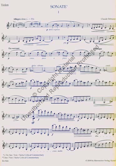 Debussy - Works for Violin and Piano (BAR)