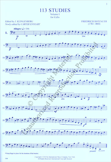 113 Studies for Cello Vol. 1