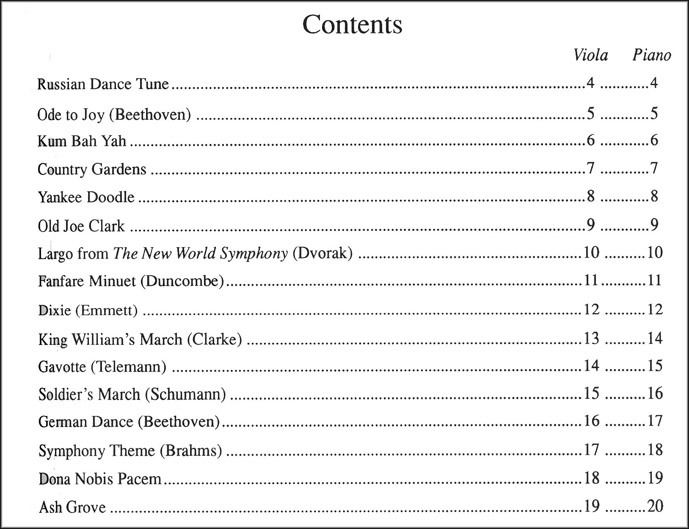 Easy Solos for Beginning Viola