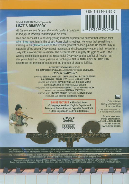 Liszt's Rhapsody DVD