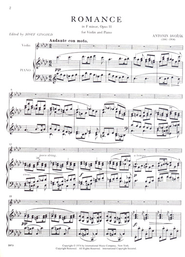 Dvorak - Romance in F Minor, Op. 11 (INT)
