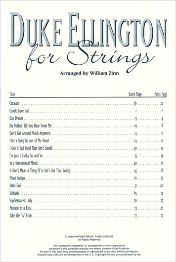 Duke Ellington for Strings - Score