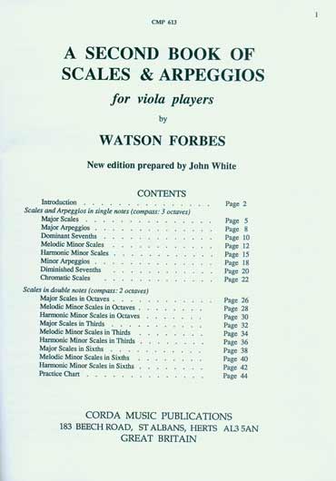 Scales and Arpeggios for Viola, Book II