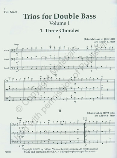 Trios for Double Bass - Volume 1