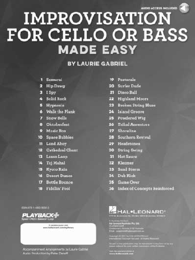 Improvisation for Cello or Bass Made Easy