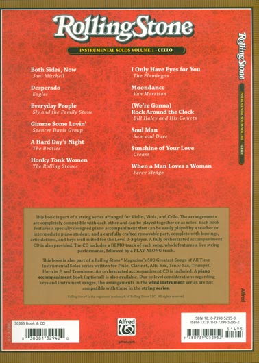 Rolling Stone Instrumental Solos Vol 1, Cello/Piano/CD