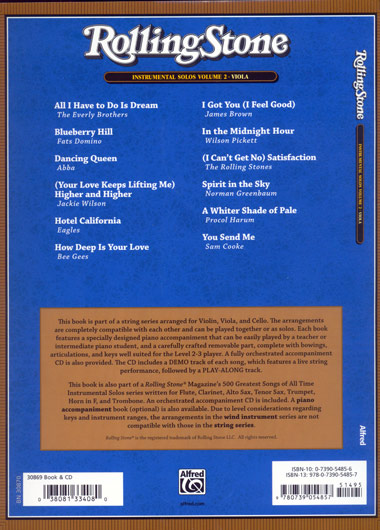 Rolling Stone 500 Greatest Songs of All Time for Viola