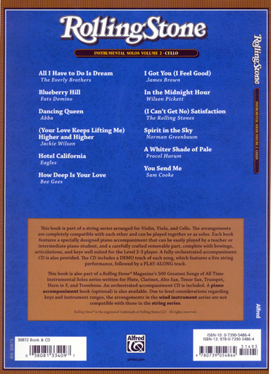 Rolling Stone 500 Greatest Songs of All Time for Cello