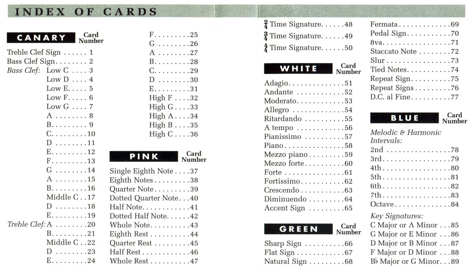 Complete Color-Coded Flash Cards