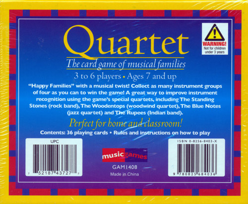 Musical Happy Families Quartet Game
