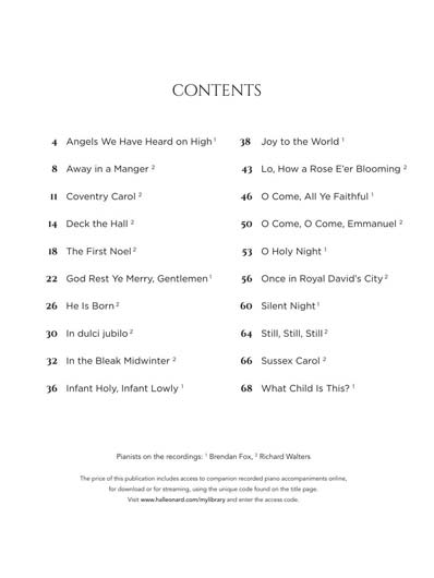 Favorite Christmas Carols for Classical Players