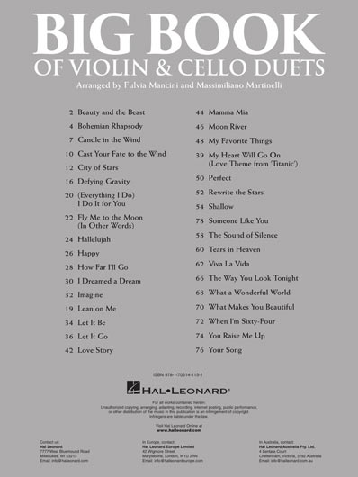 Big Book of Violin and Cello Duets