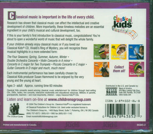 Classical Kids The Best of Vivaldi CD