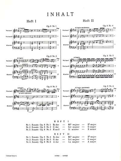 Haydn - 6 Sonatas for 2 Violins Op. 8, No. 4-6 (PET)