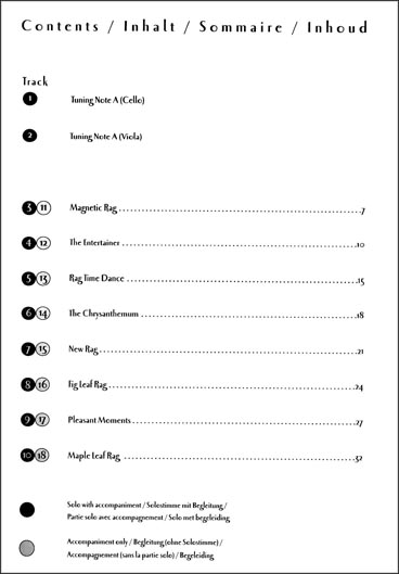 Joplin - Ragtime Favourites for Viola (with CD)