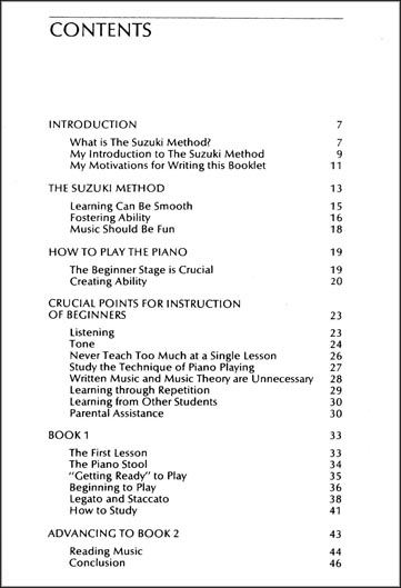 Thoughts on the Suzuki Piano School