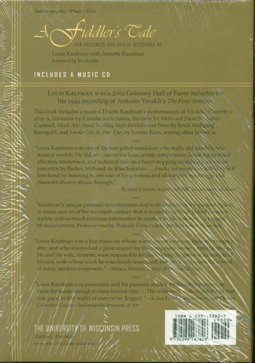 A Fiddler's Tale, How Hollywood and Vivaldi Discovered Me Bk/CD