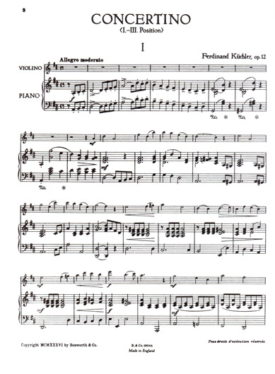 Concertino in D, Op. 12