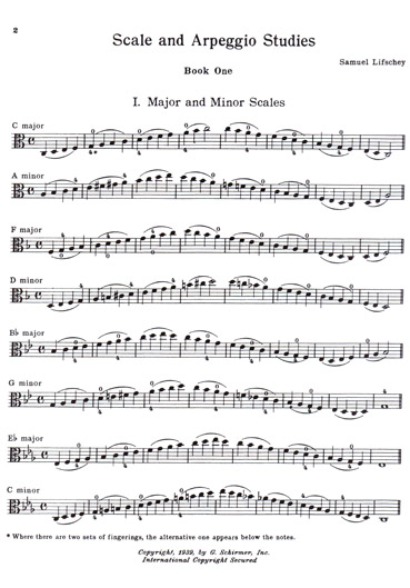 Scale and Arpeggio Studies for the Viola, Book 1