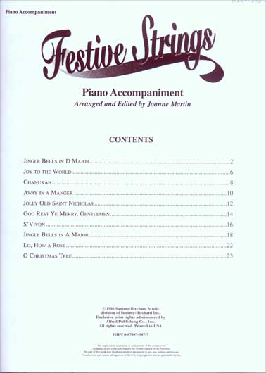 Festive Strings Piano Accompaniment (Warner)