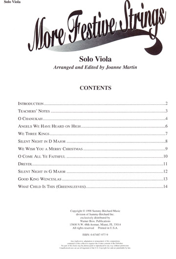 More Festive Strings for Solo Viola